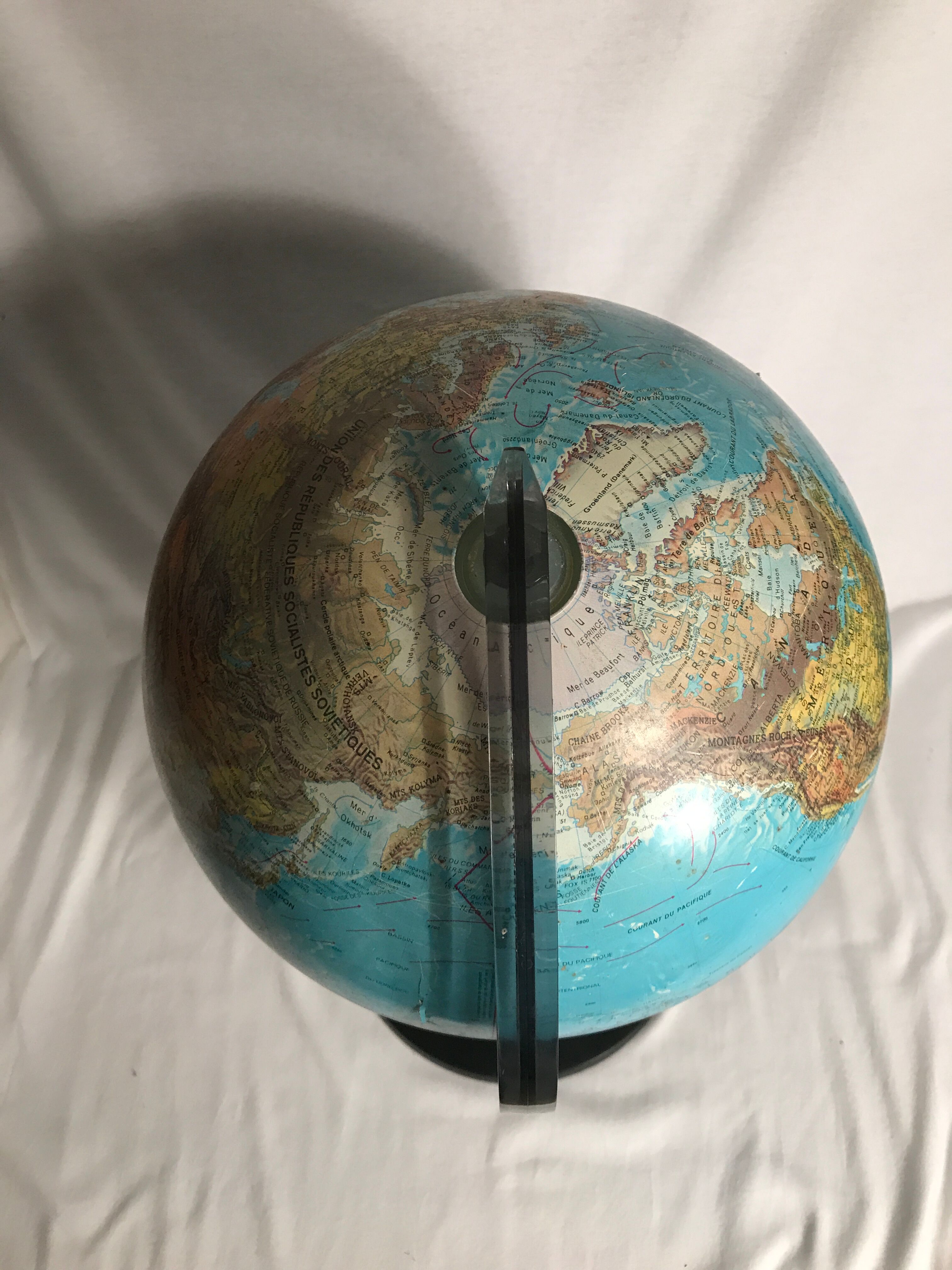 Globe Earth luminous globe scan type 5-z made in Denmark 1986