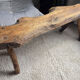 Brutalist wooden bench
