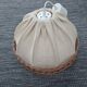 Fabric and rattan pendant light