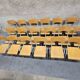 Lot of 18 vintage stackable bistro chairs 1970