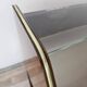 Burl wood dressing table with double glass shelf