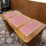 New! - Classic English Desk Partnerdesk Red Leather