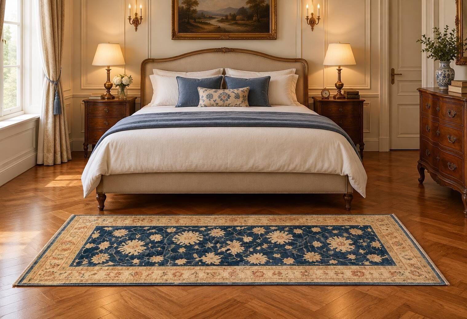 Afghan Chobi Ziegler hand-knotted rug: 200 x 75 cm - Made of wool