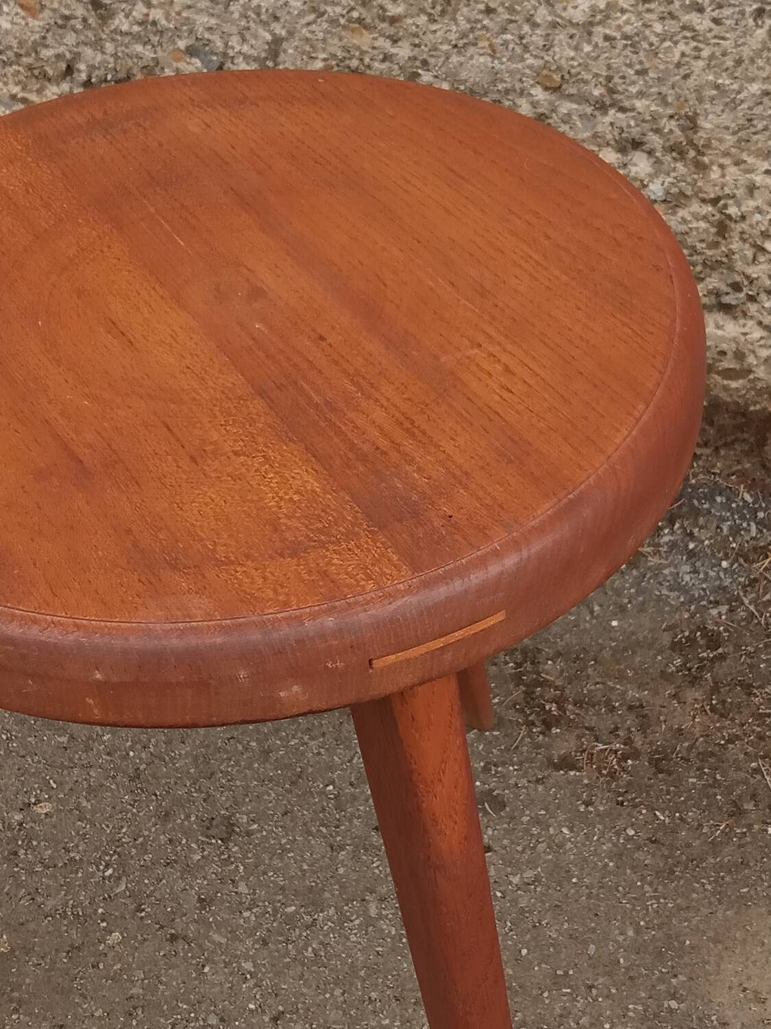 Oak tripod stool, 1950s