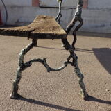 19th century cast iron bench with fake branches
