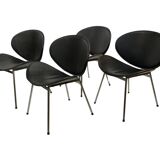 Vintage dining chairs set of four Italy 1990's Design in Black