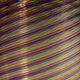 Large glass art vase filigrana Cenedese with multicoloured bands.