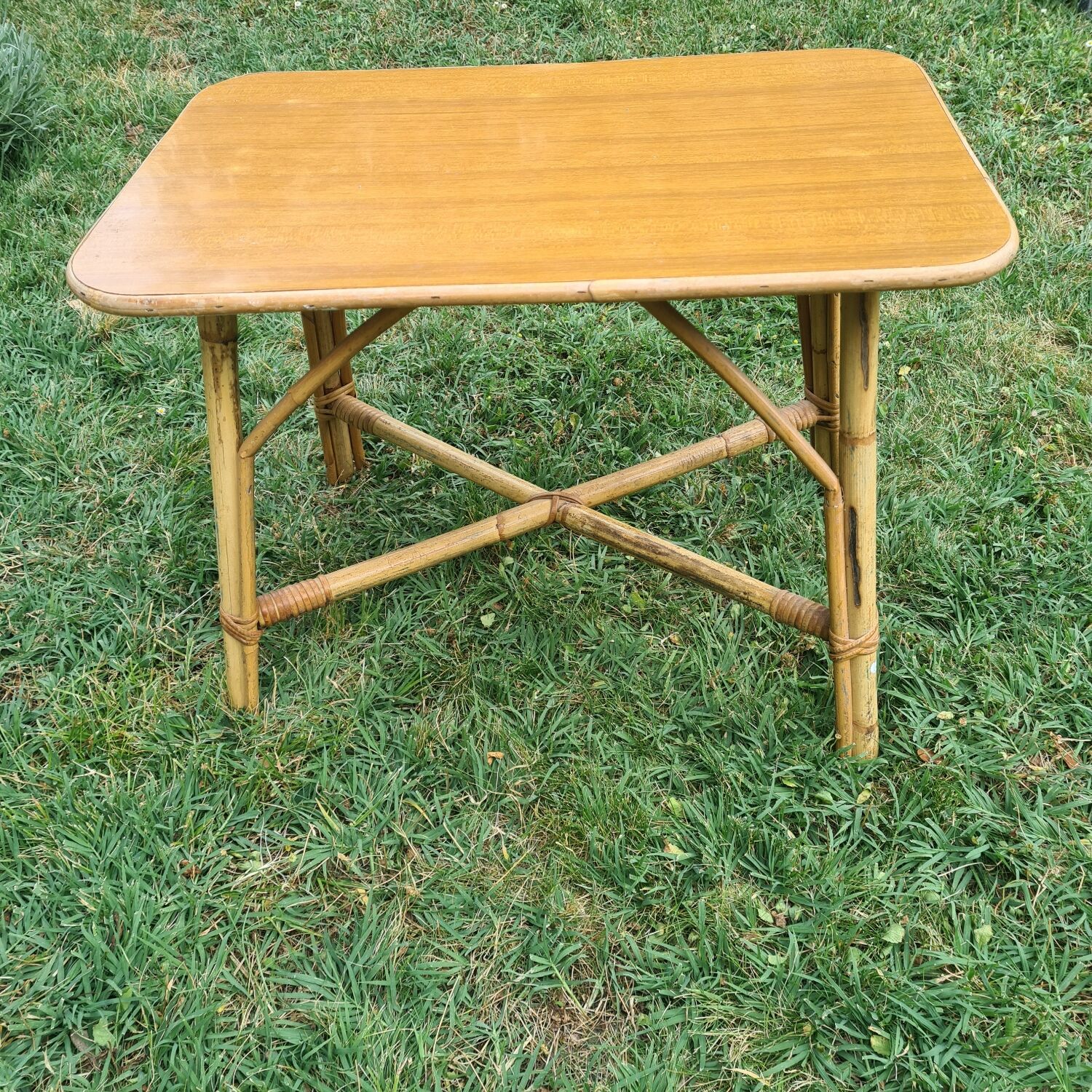Rattan coffee table