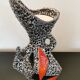 Geometric design vase signed Le Vaucour Vallauris