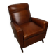 Fauteuil club ancien année 1950 pied compas