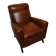 Fauteuil club ancien année 1950 pied compas