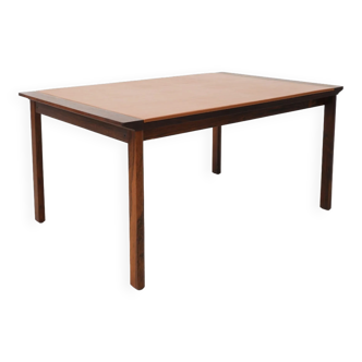 Rosewood and Leather Coffee Table by Hans Olsen