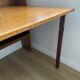 Wooden console table / vintage folding desk with mirror and small drawer