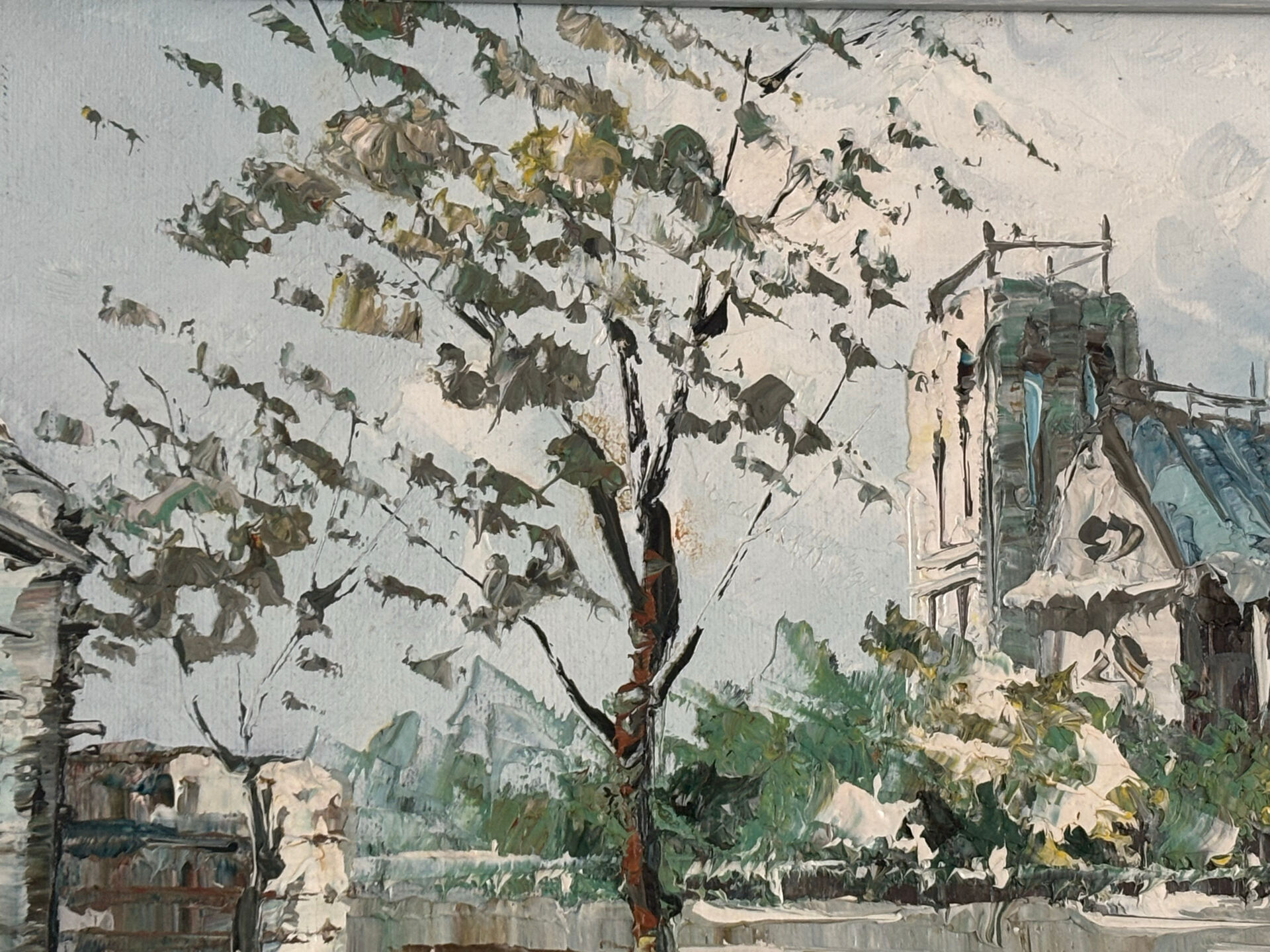 Painting L.Basset Notre Dame and the quays