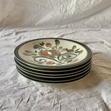 Set of 6 Boch La Louvière flat plates - Argenteuil series