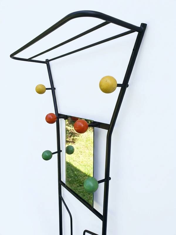 Vintage wall coat rack design 1950/1960 by Roger Feraud