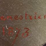 Table HST 1873 "Family portrait" Edmond MENESTRIER (?-1884) + frame