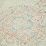 Handmade rustic oriental beige rug 173 cm x 258 cm