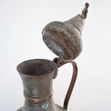 Pichet à eau turc antique en métal, Empire ottoman, très ancien, années 1880