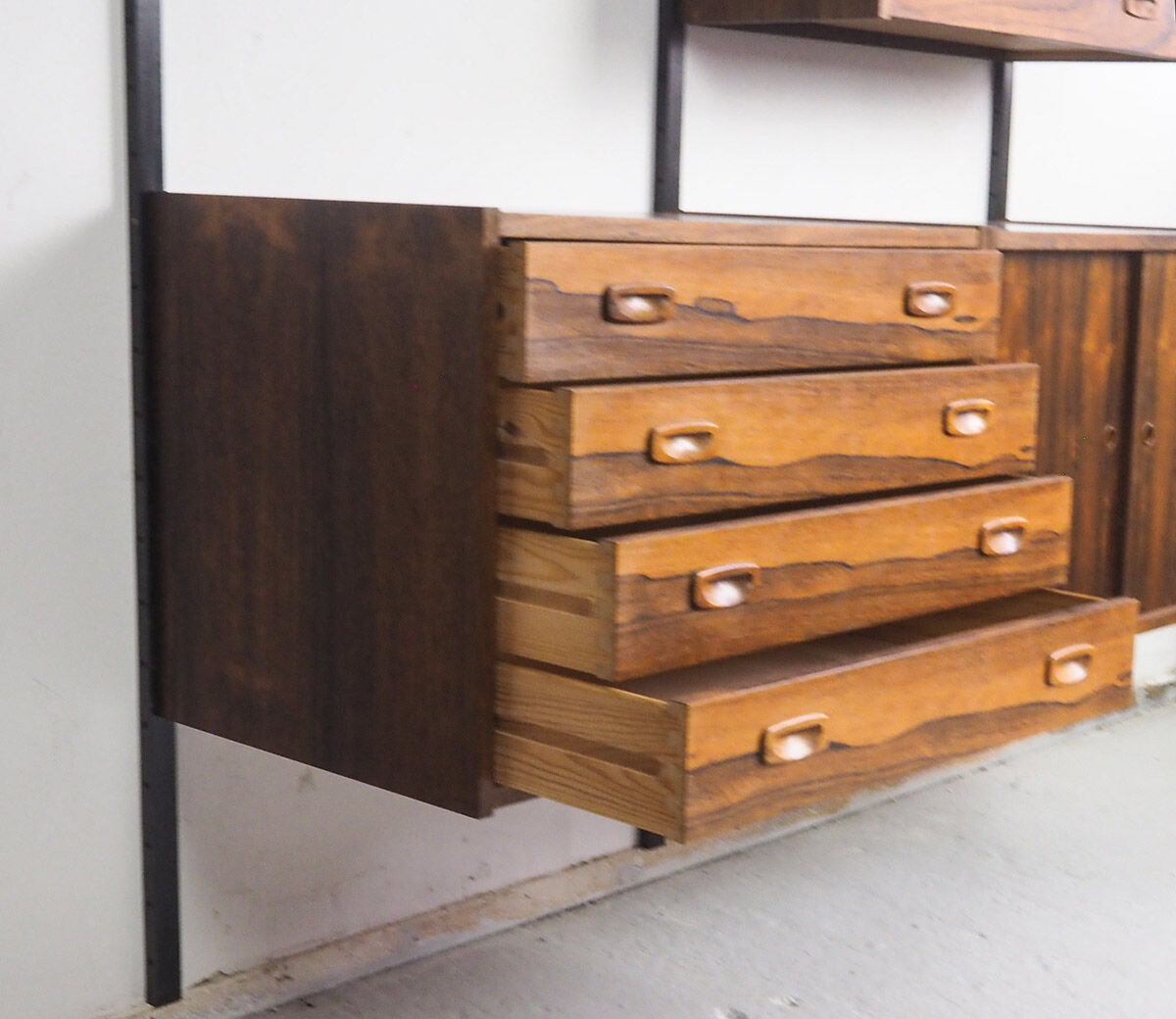PS System rosewood wall unit by Randers Mobelfabrik, 1960's