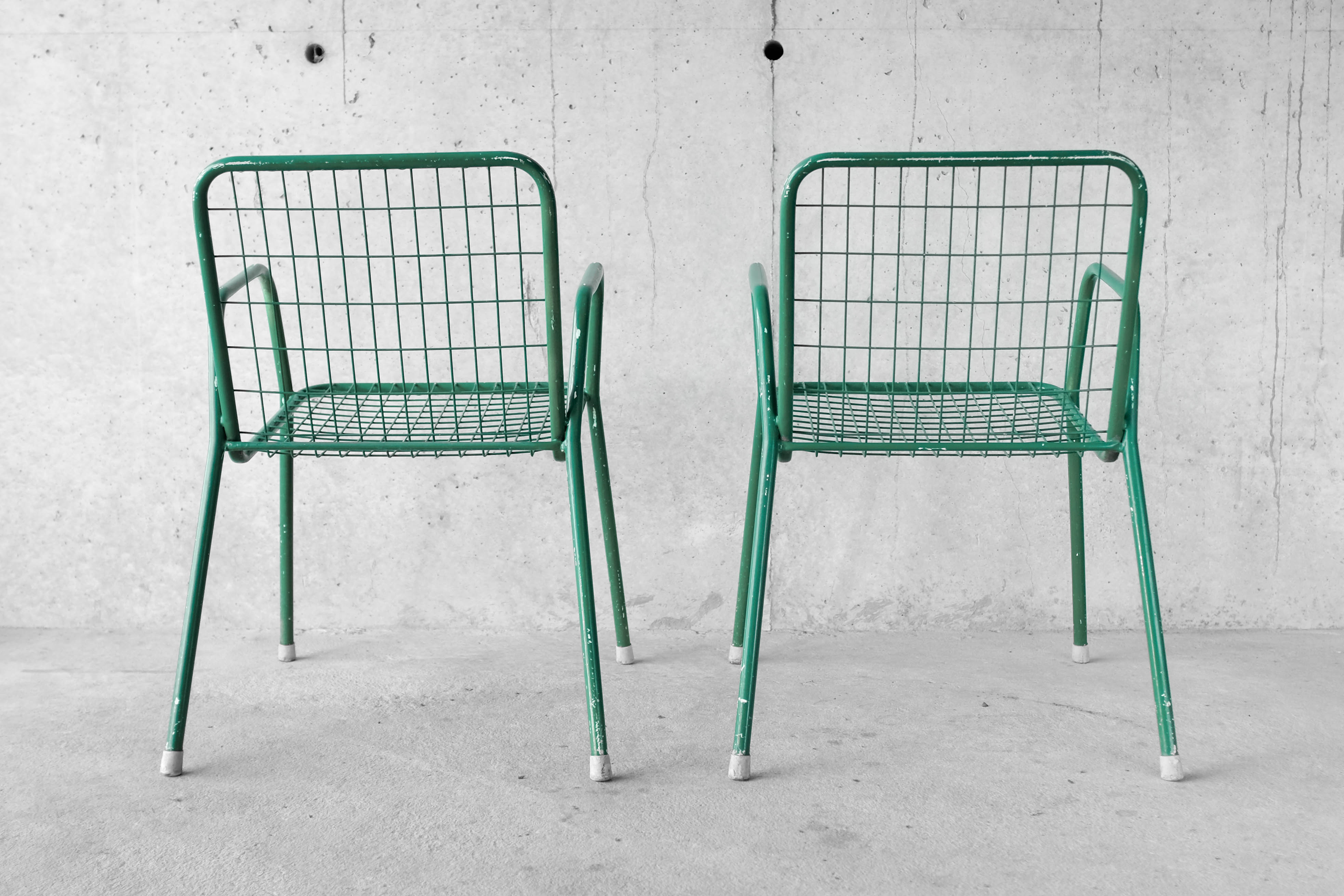 Pair of chairs EMU model Rio green