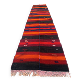 Ancien chemin de Kilim étroit turc 274x61 cm shabby chic, kelim vintage