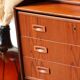 Danish vintage teak secretary | Restored Scandinavian desk
