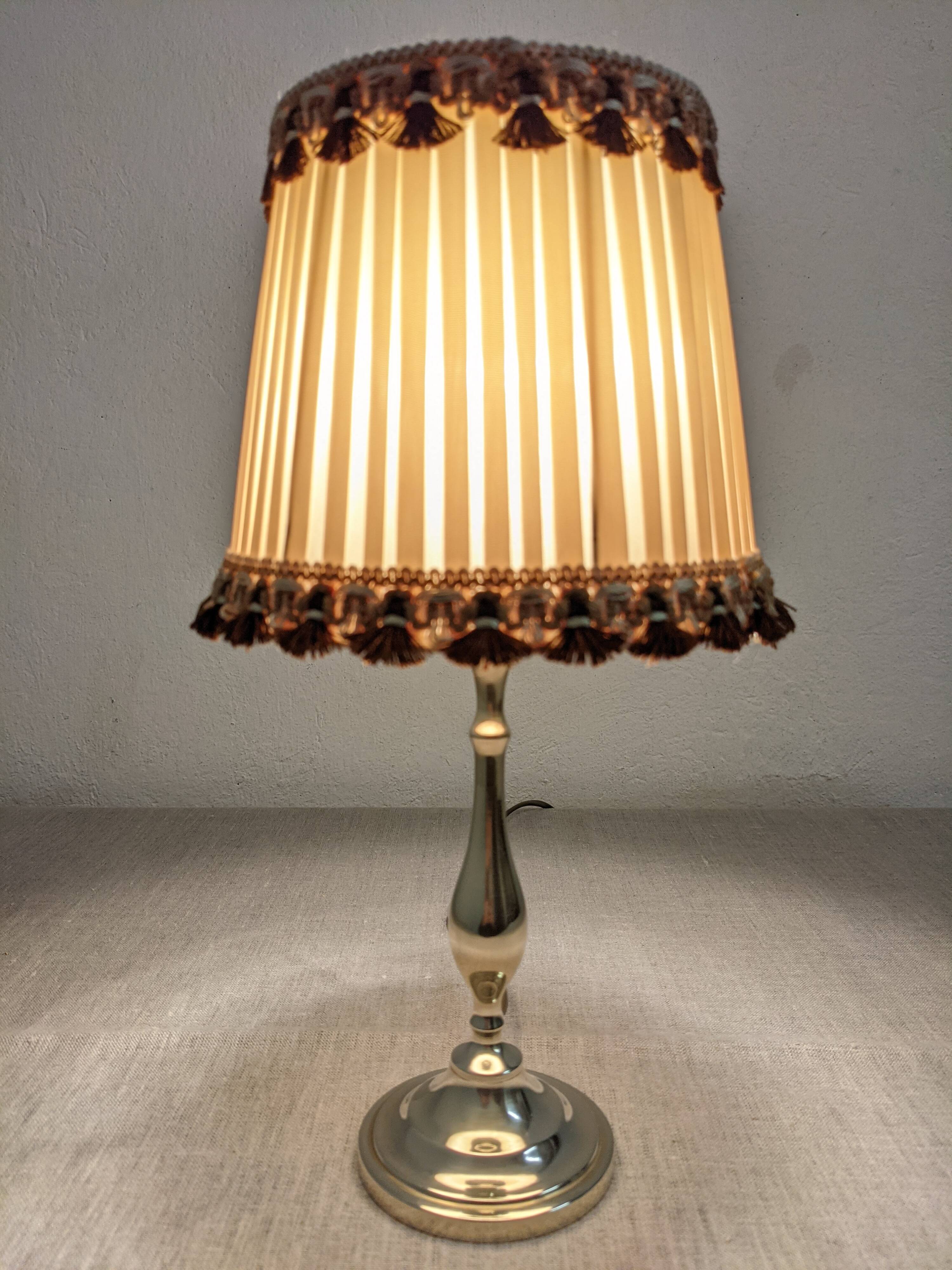 Vintage brass bedside lamp