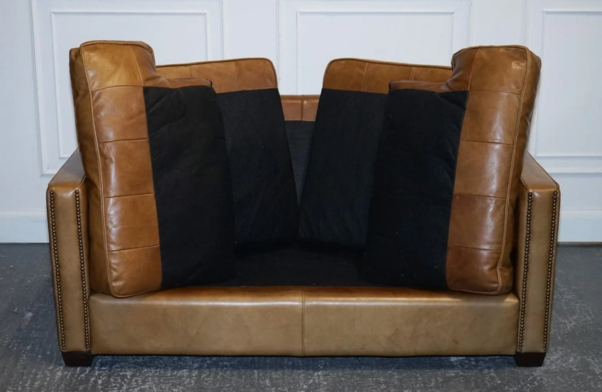Halo Viscount Two-Seater Sofa in Tanned Leather by Timothy Oulton