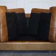 Halo Viscount Two-Seater Sofa in Tanned Leather by Timothy Oulton