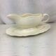 Old sauce boat Ivory made in France Digoin Sarreguemines