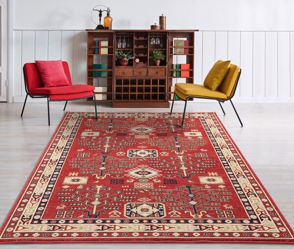 Tapis ethnique rouge 160x230 m d'orient enny