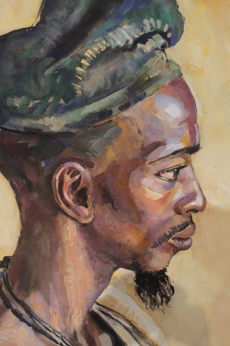 Portrait d'un Béninois par Pierre Matossy (1891-1969)