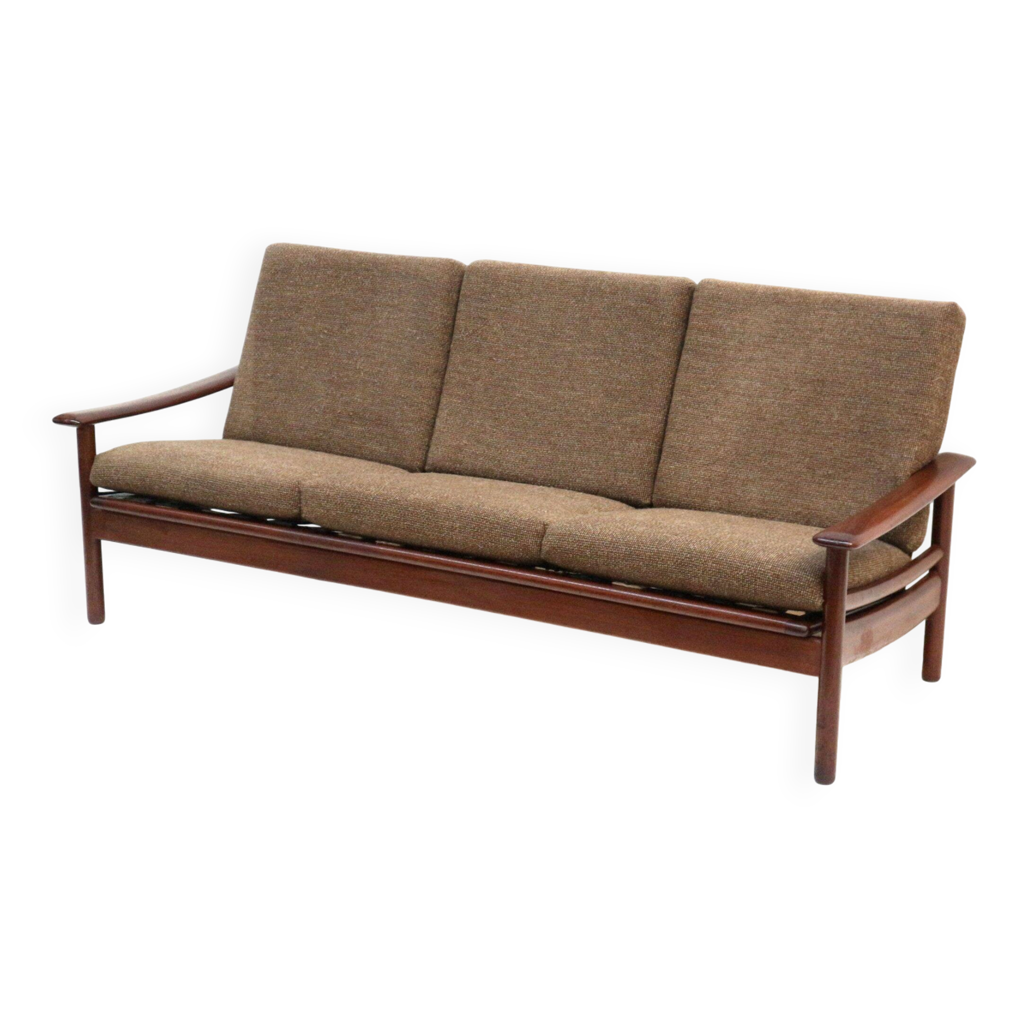 Vintage 3-seater Danish teak design sofa from the 1960s