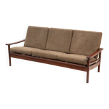 Vintage 3-seater Danish teak design sofa from the 1960s