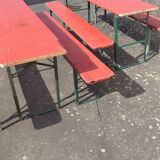 2 placemats and brewery benches