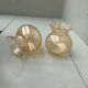 Paire de globes tulipes ambrés