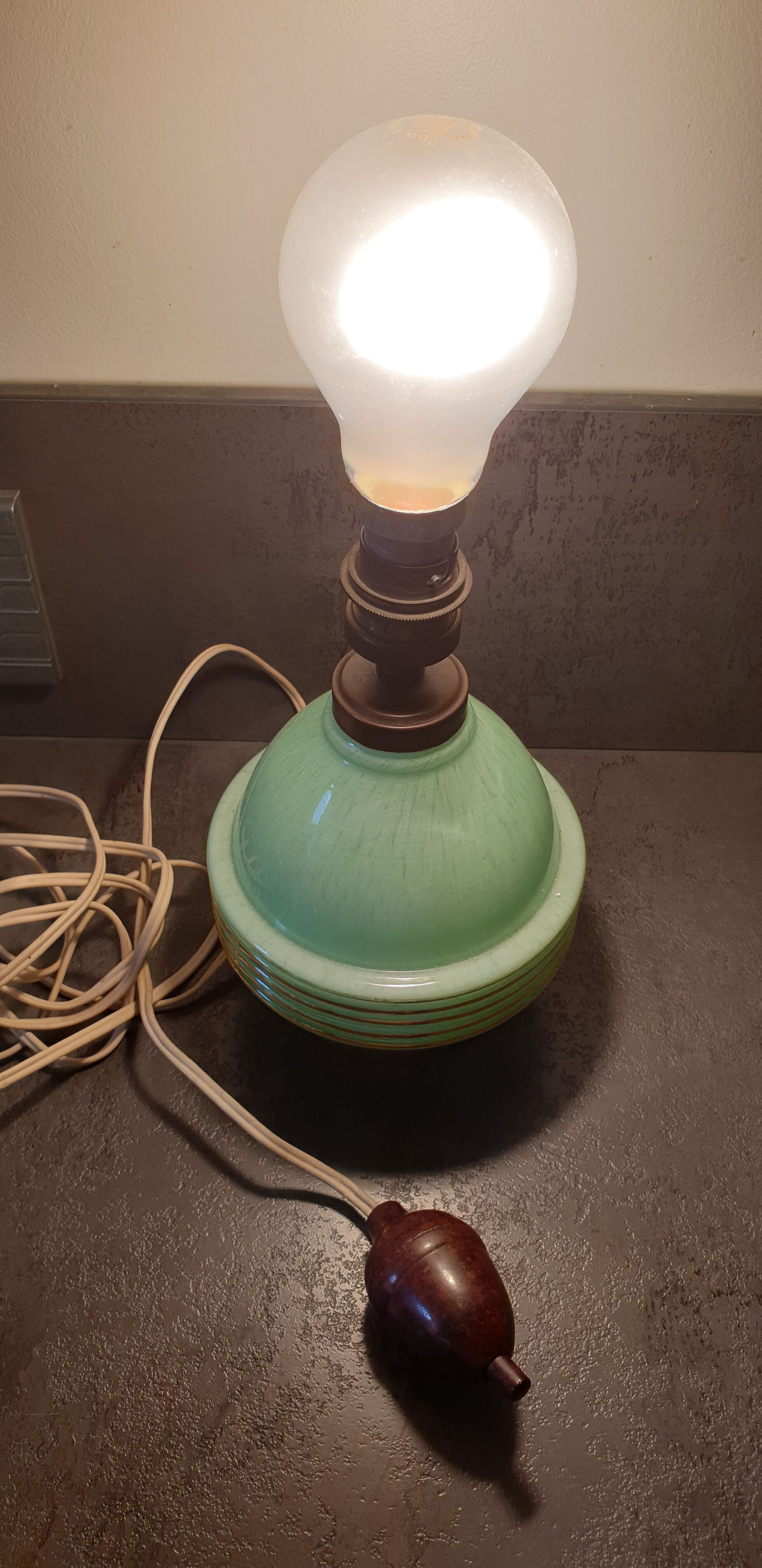 Vintage opaline lamp