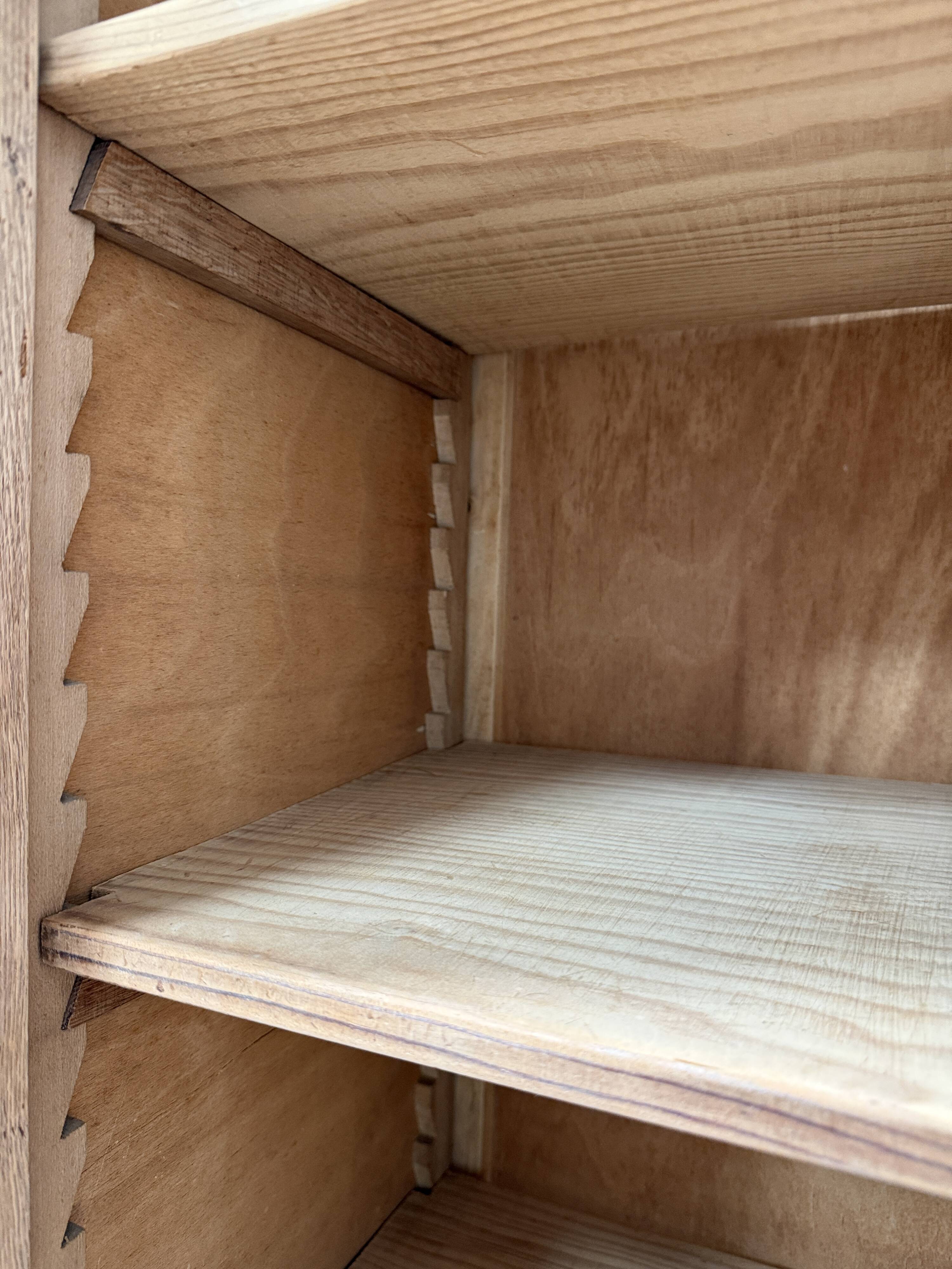 Large Art Deco wardrobe in oak (renovated)