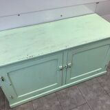 Low green patinated furniture