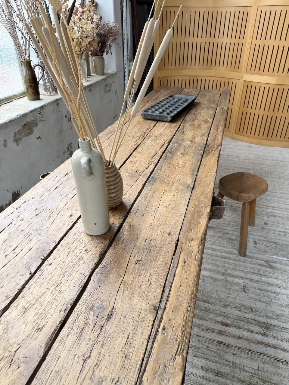 Brutalist popular art table XXL 3.5m/4m pine and oak