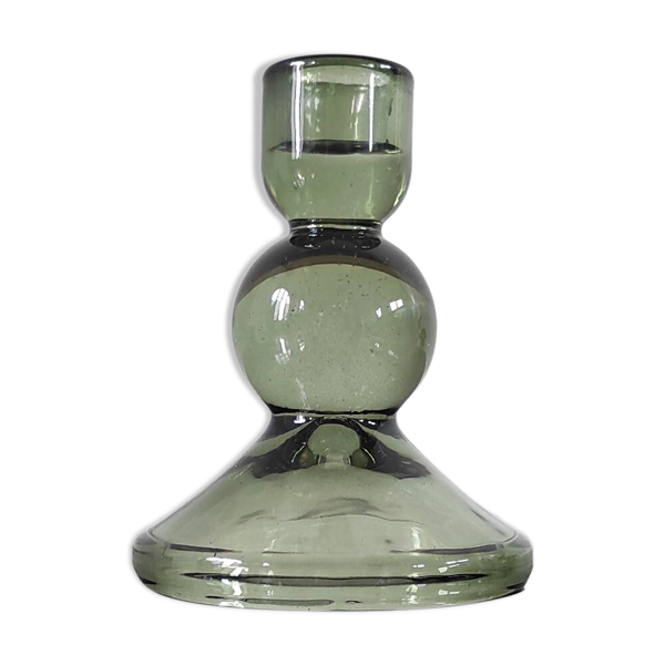 Bougeoir design en verre teinté