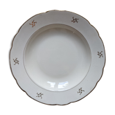 Plat vintage terre de fer Villeroy et boch doré