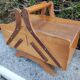 Sewing table, box wood vintage Scandinavian design
