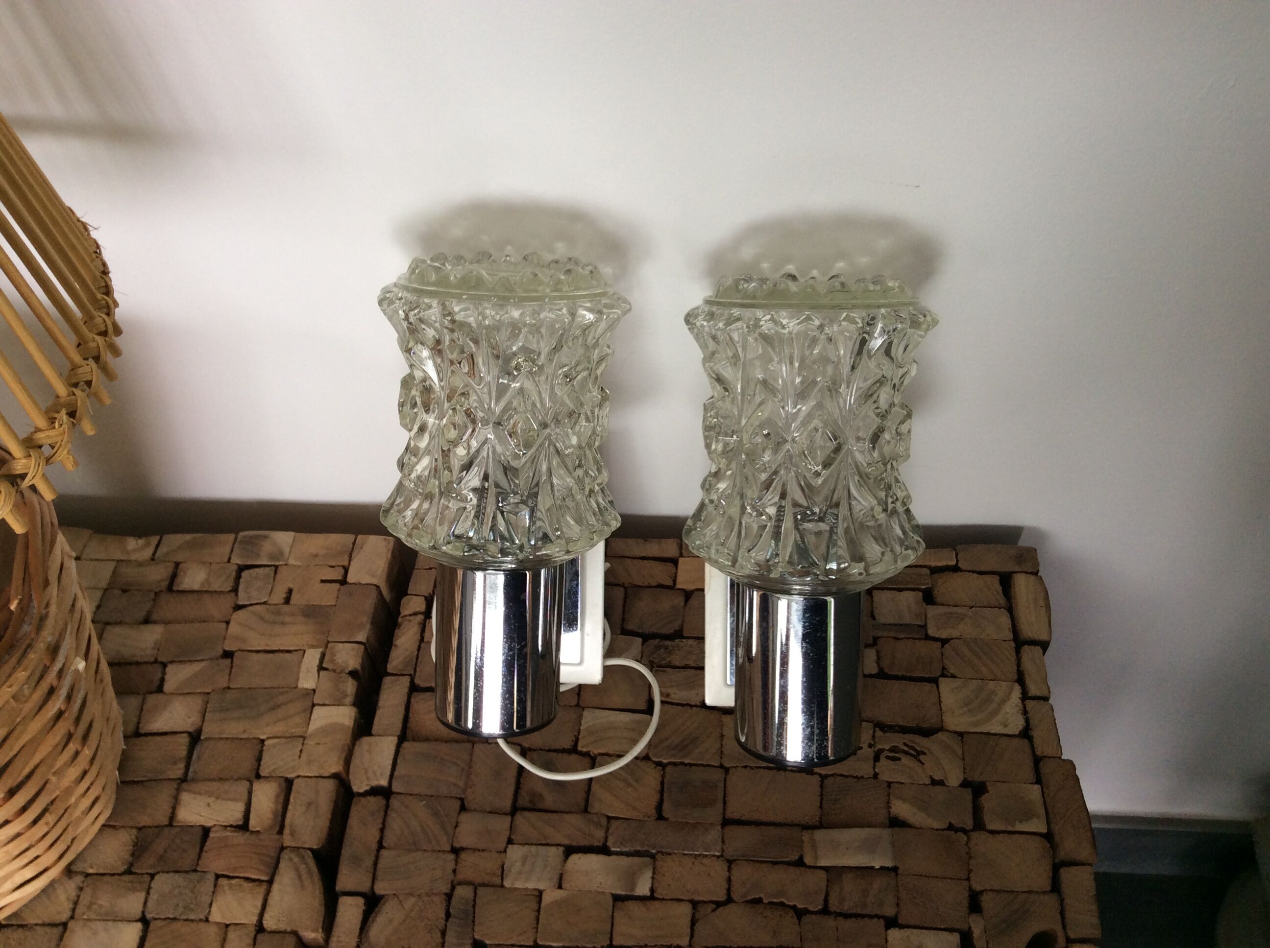 Pair of vintage wall lamps