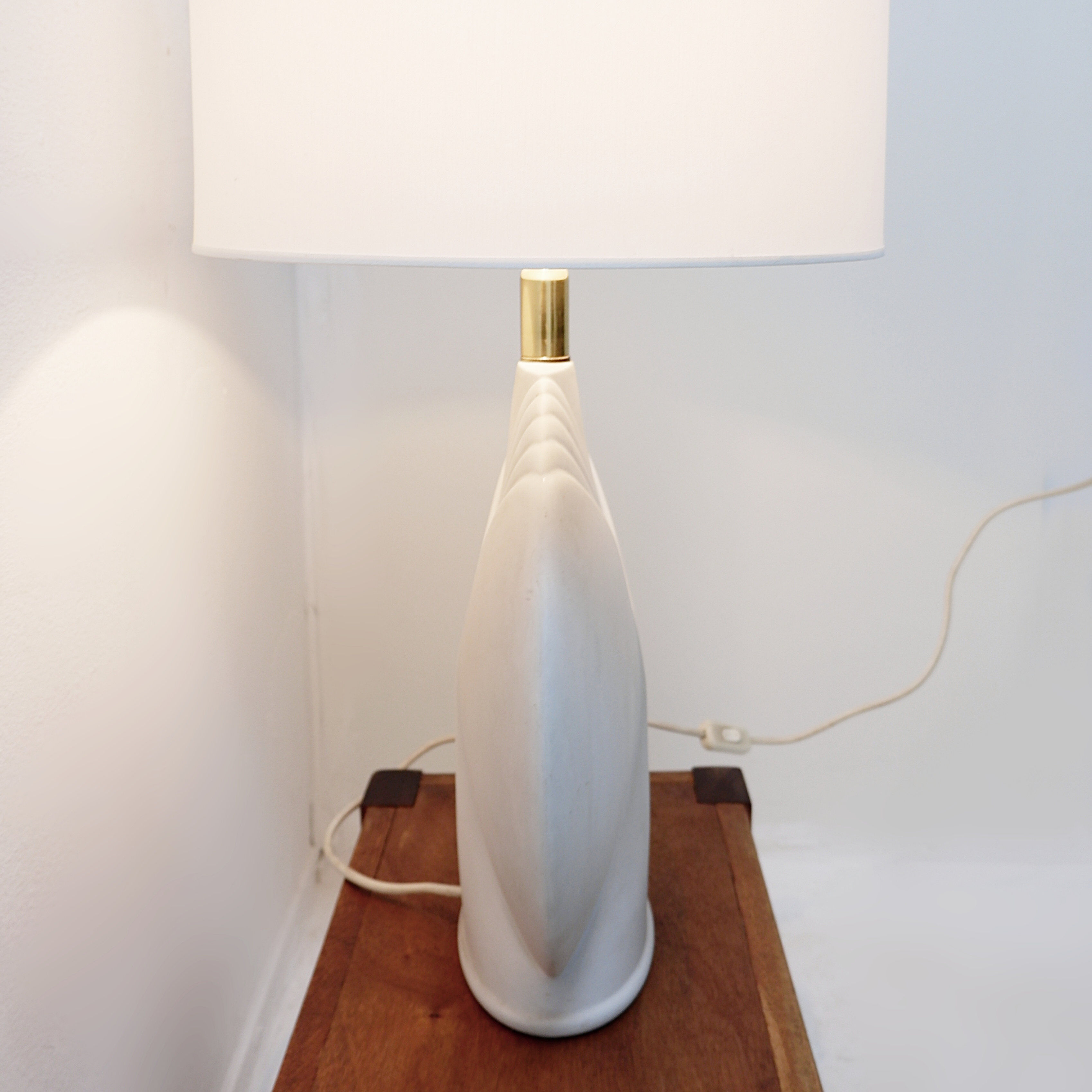 Large porcelain table lamp - 1980s