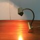 Mid-century brass swan neck table lamp in Hollywood Regency style from the 1960s.