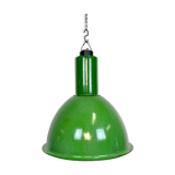 Industrial Soviet Green Enamel Pendant Lamp, 1960s