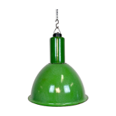 Suspension industrielle soviétique en émail vert, années 1960