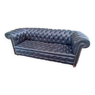 Canapé chesterfield cuir noir